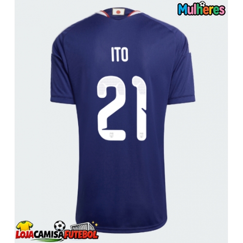 Camisa de Futebol Japão Hiroki Ito #21 Equipamento Principal Mulheres Mundo 2026 Manga Curta